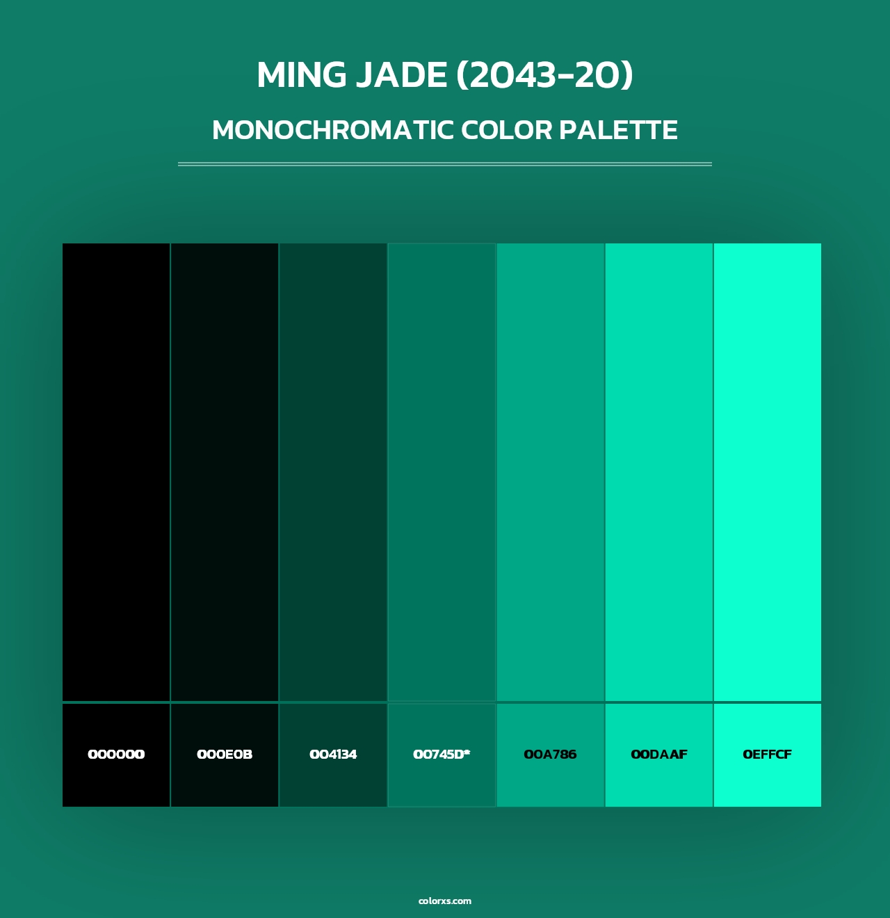 Ming Jade (2043-20) - Monochromatic Color Palette