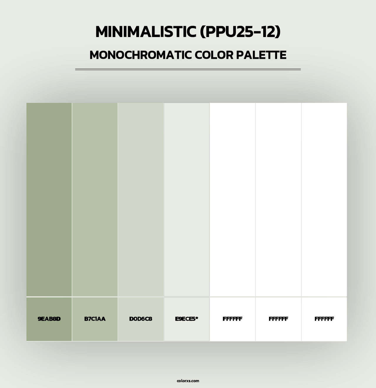 Minimalistic (PPU25-12) - Monochromatic Color Palette