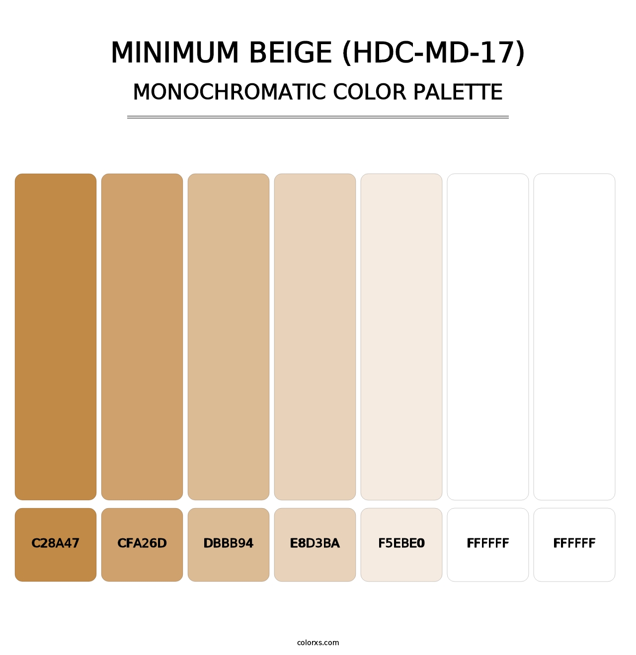 Minimum Beige (HDC-MD-17) - Monochromatic Color Palette