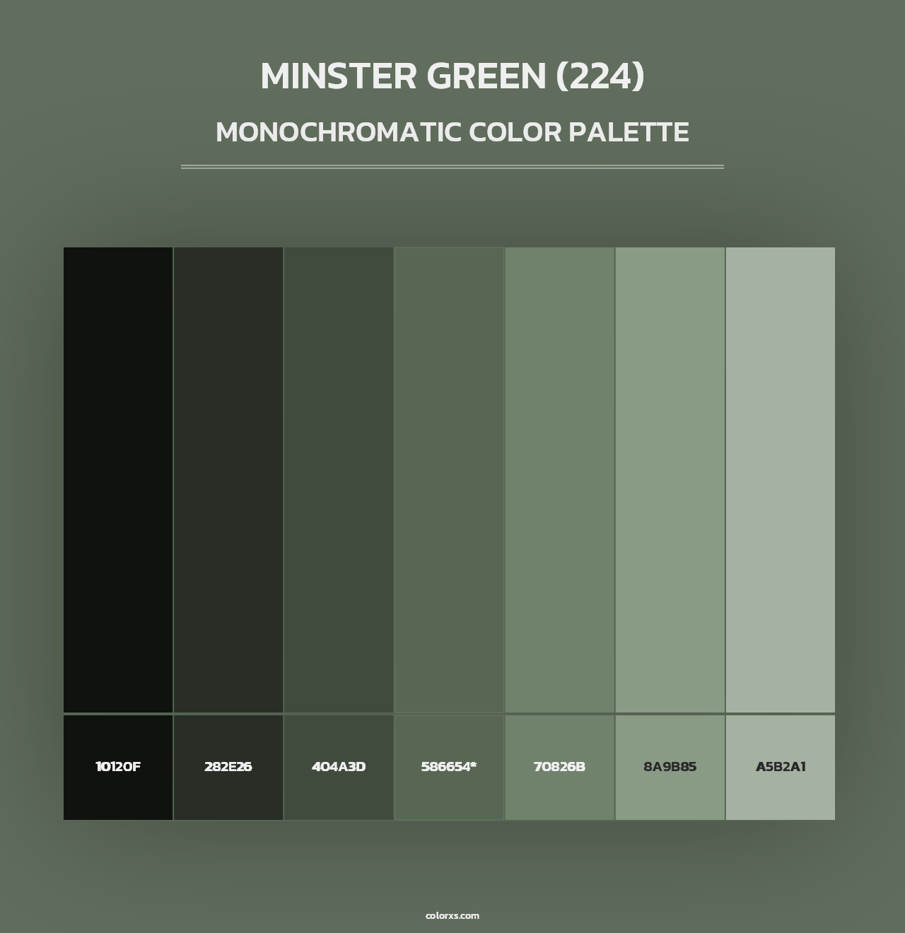Minster Green (224) - Monochromatic Color Palette