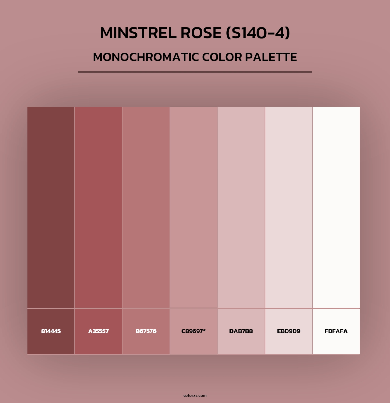 Minstrel Rose (S140-4) - Monochromatic Color Palette