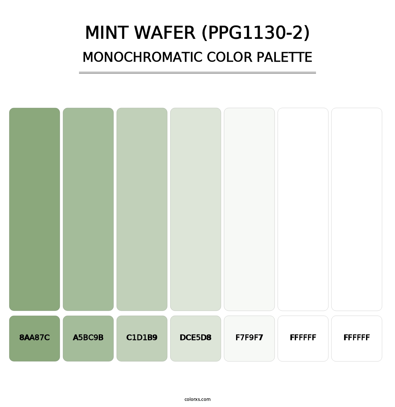 Mint Wafer (PPG1130-2) - Monochromatic Color Palette