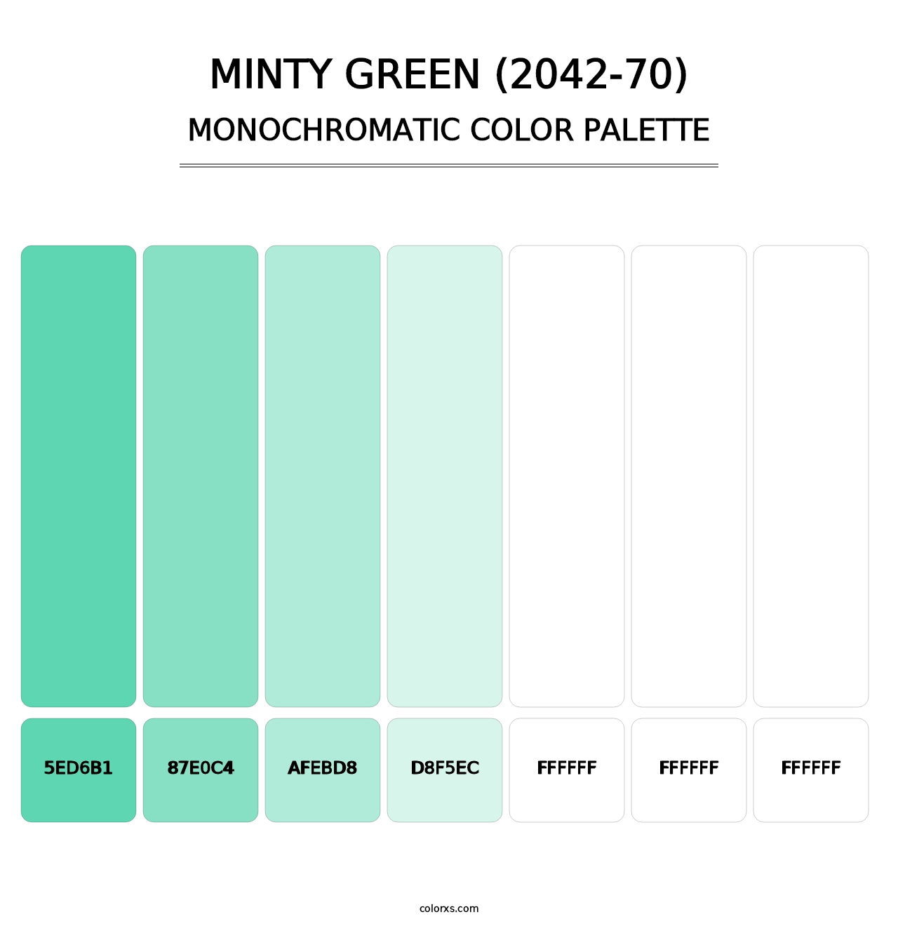 Minty Green (2042-70) - Monochromatic Color Palette
