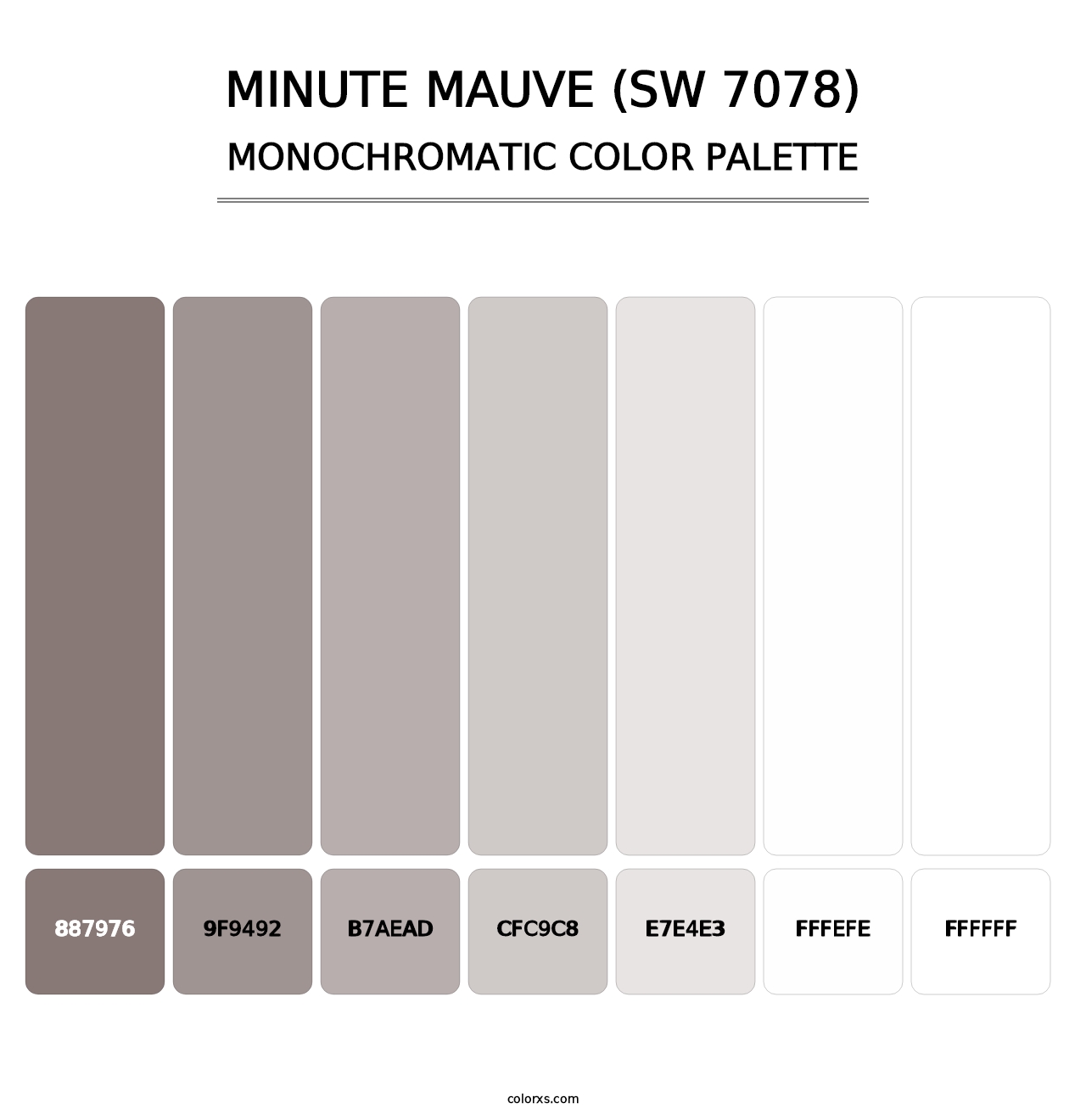 Minute Mauve (SW 7078) - Monochromatic Color Palette