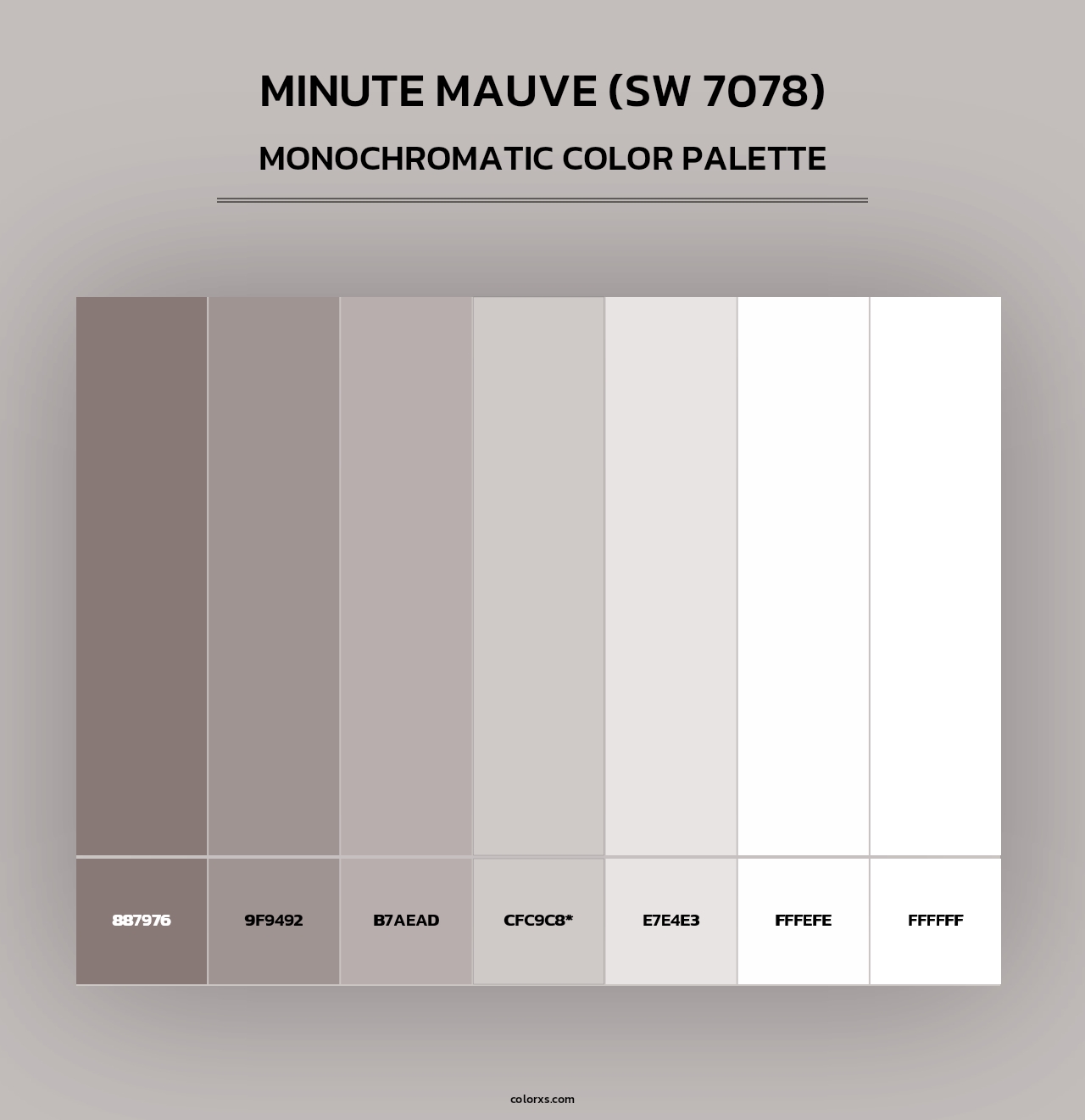 Minute Mauve (SW 7078) - Monochromatic Color Palette