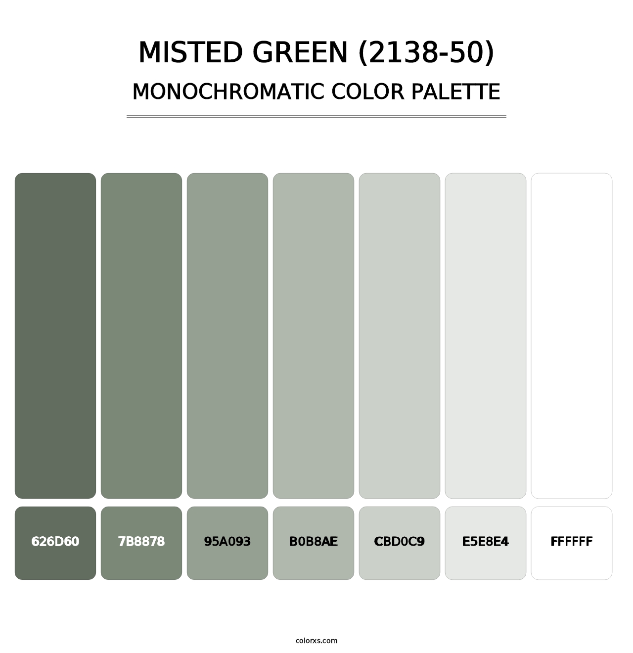 Misted Green (2138-50) - Monochromatic Color Palette