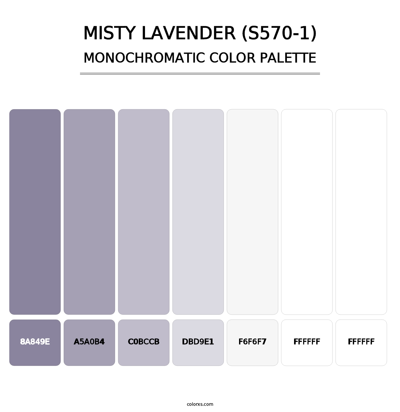 Misty Lavender (S570-1) - Monochromatic Color Palette