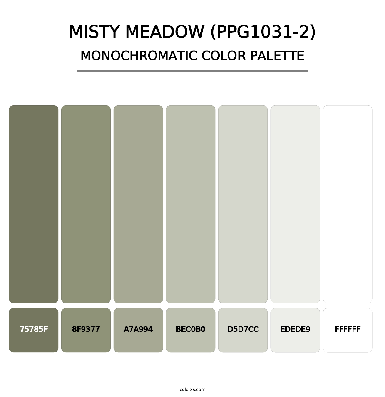 Misty Meadow (PPG1031-2) - Monochromatic Color Palette