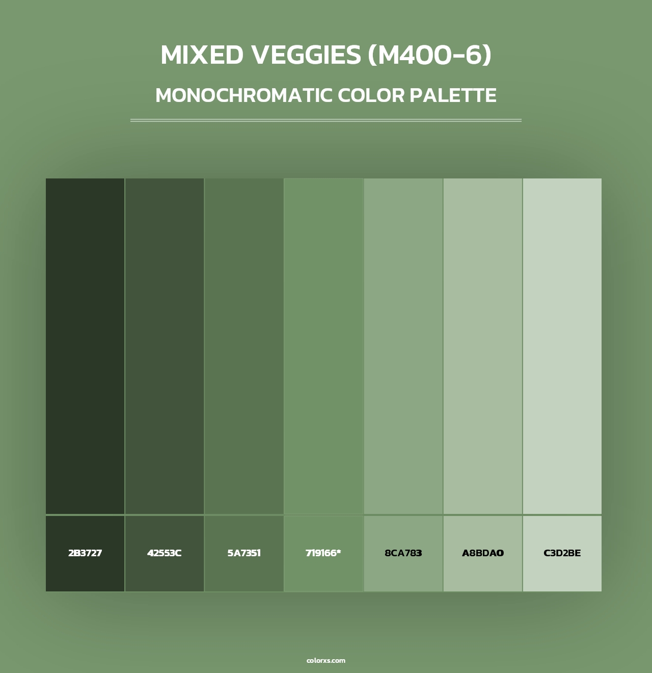 Mixed Veggies (M400-6) - Monochromatic Color Palette