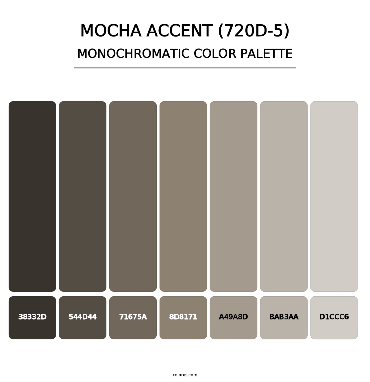 Mocha Accent (720D-5) - Monochromatic Color Palette
