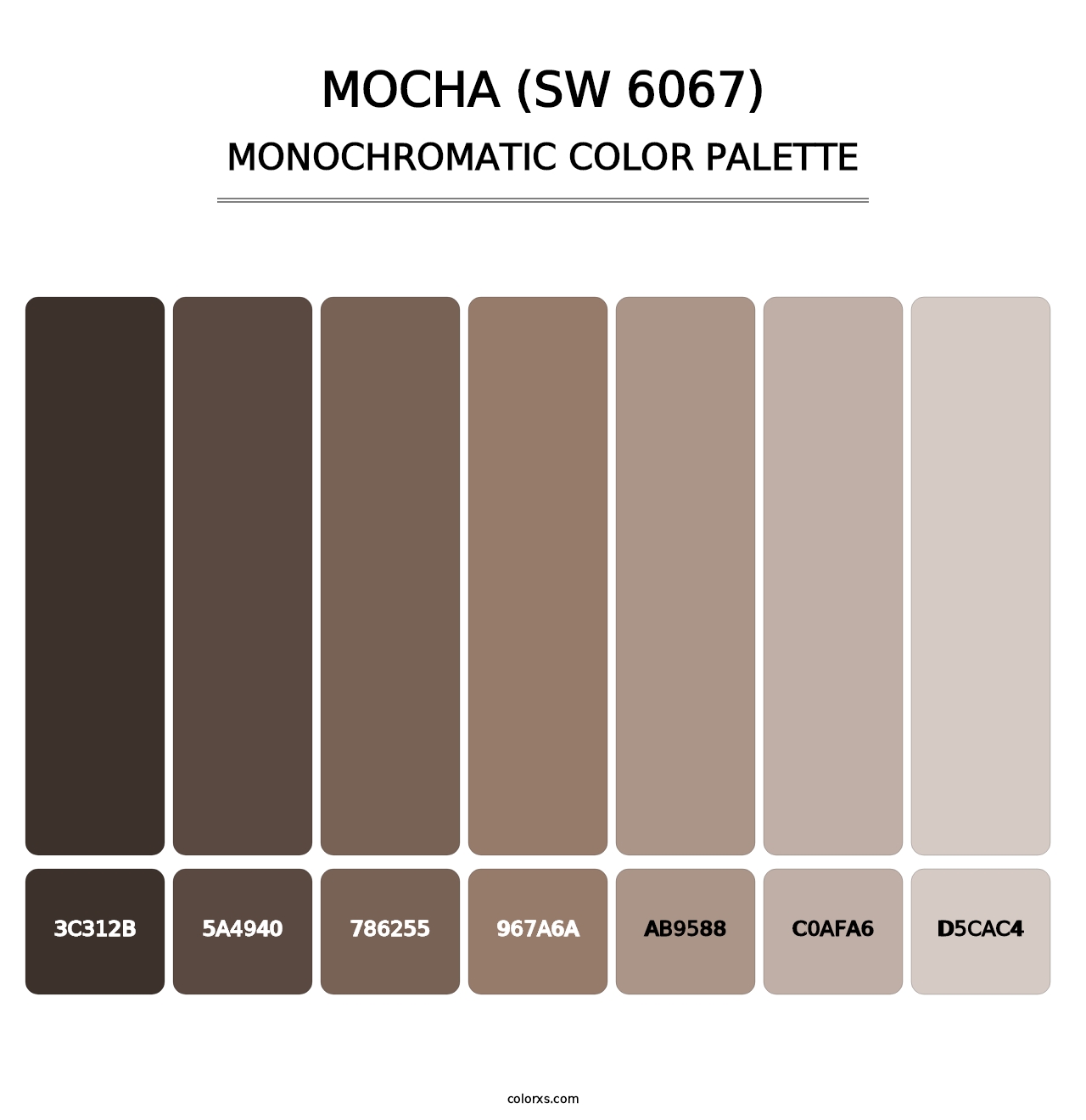 Mocha (SW 6067) - Monochromatic Color Palette