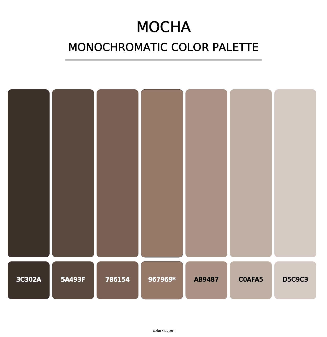 Mocha - Monochromatic Color Palette