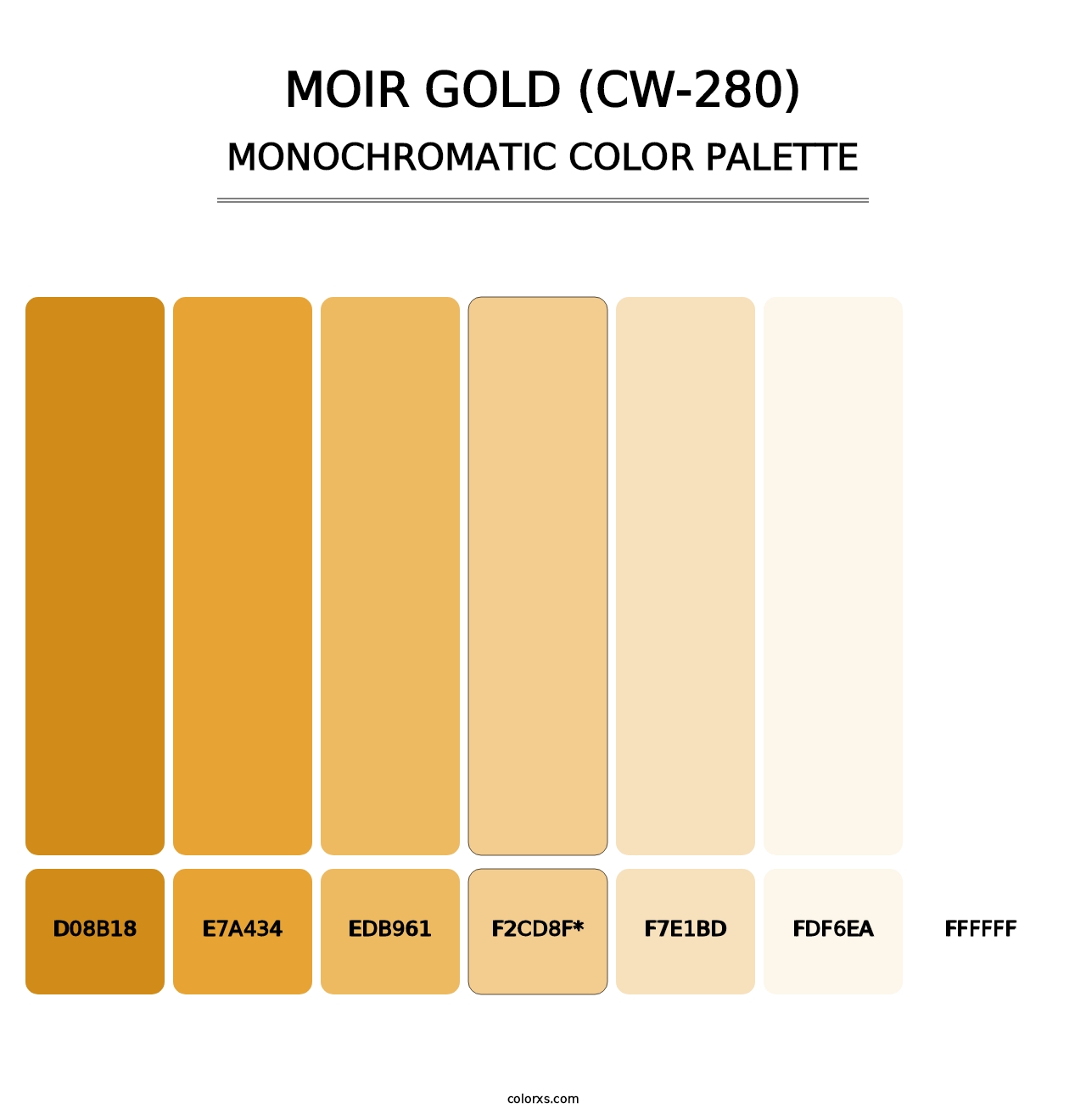 Moir Gold (CW-280) - Monochromatic Color Palette