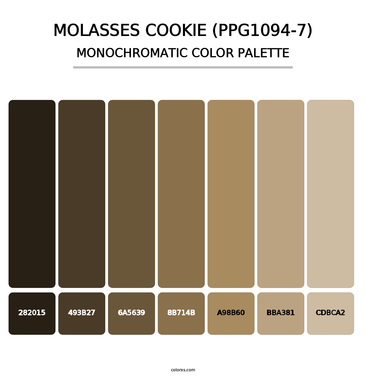 Molasses Cookie (PPG1094-7) - Monochromatic Color Palette