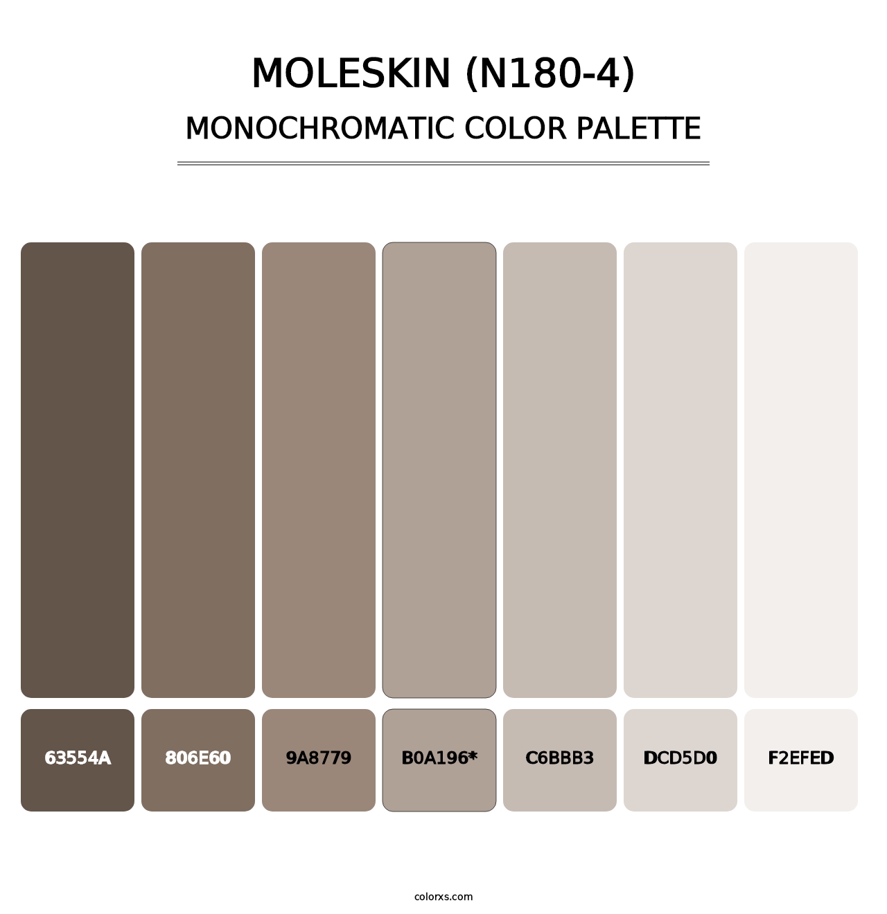 Moleskin (N180-4) - Monochromatic Color Palette