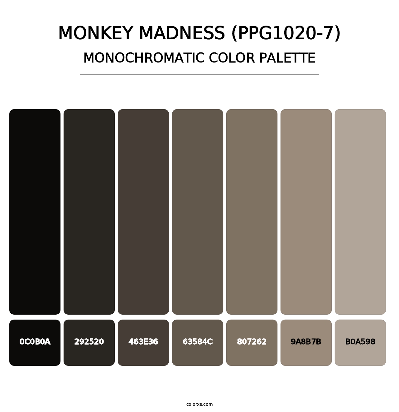 Monkey Madness (PPG1020-7) - Monochromatic Color Palette
