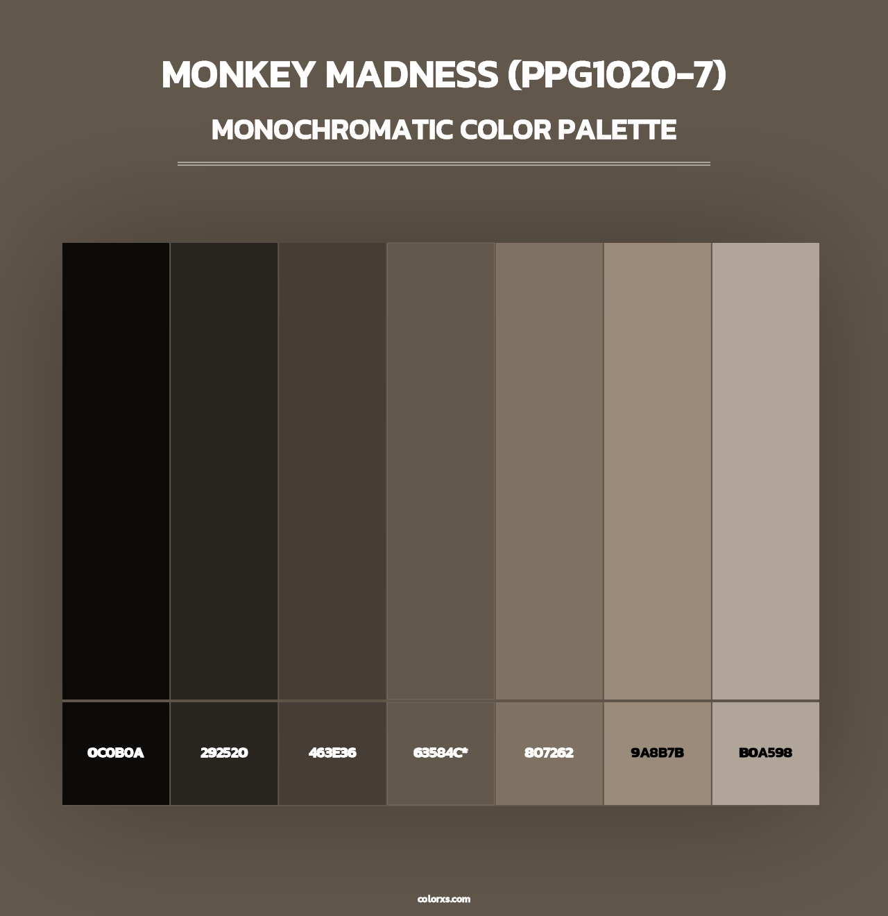 Monkey Madness (PPG1020-7) - Monochromatic Color Palette