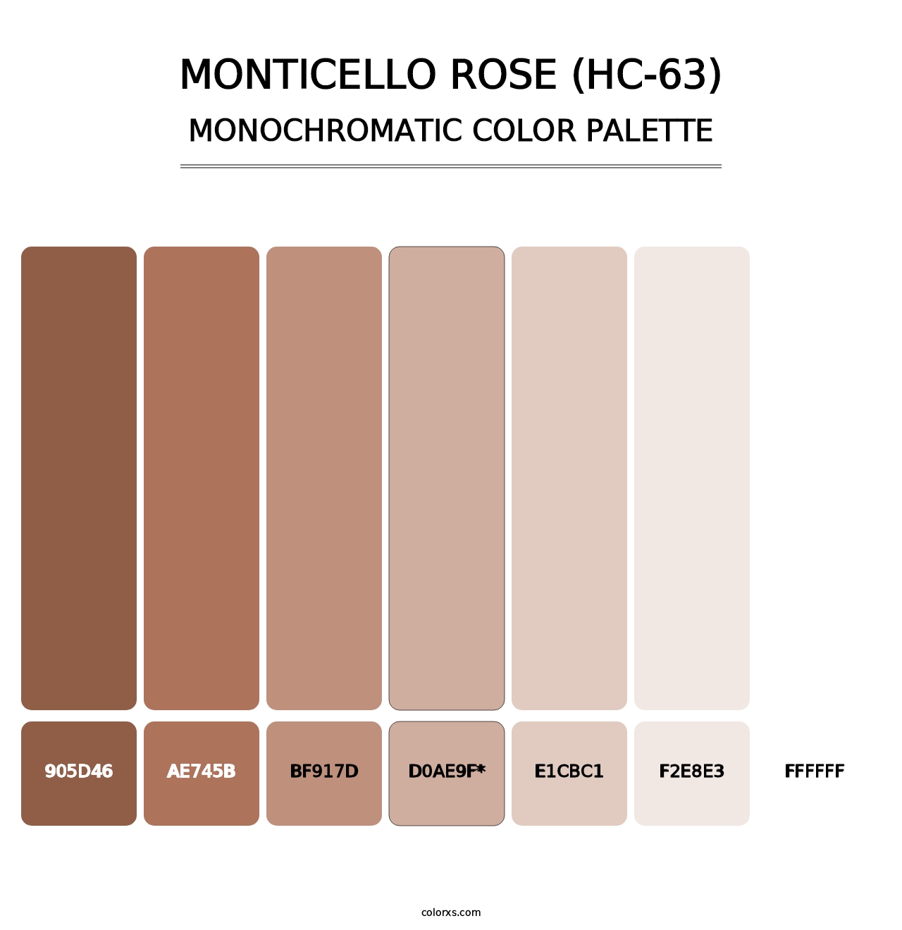 Monticello Rose (HC-63) - Monochromatic Color Palette