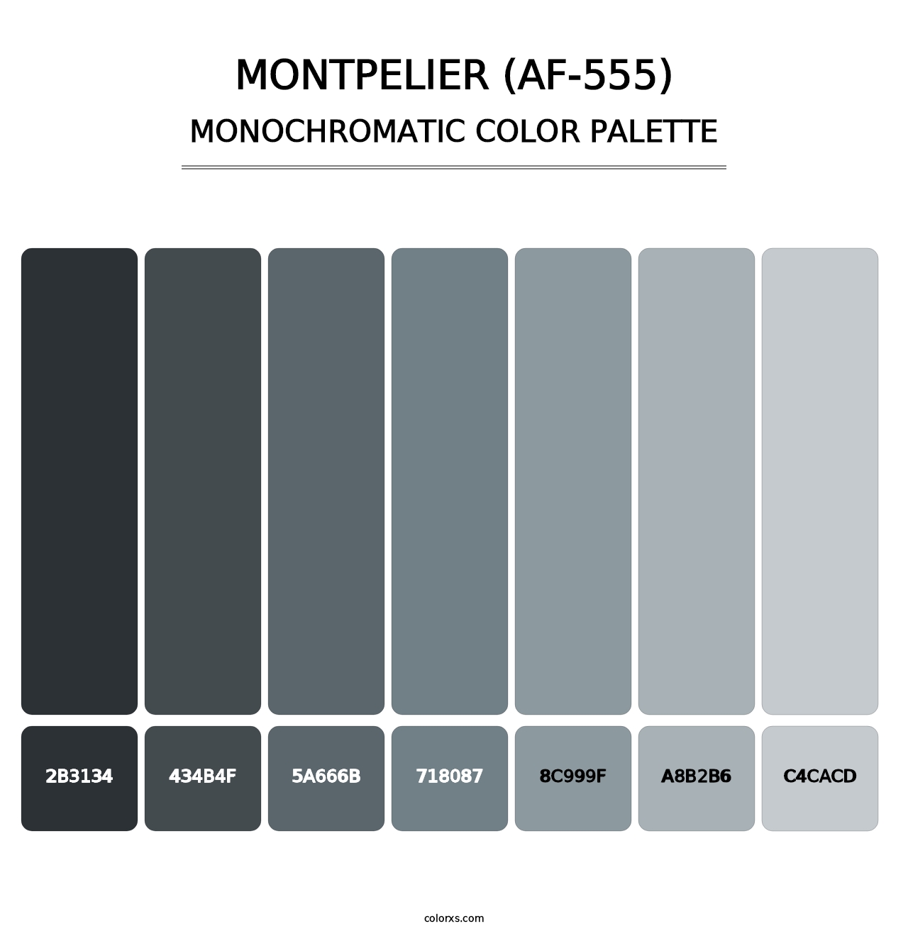 Montpelier (AF-555) - Monochromatic Color Palette