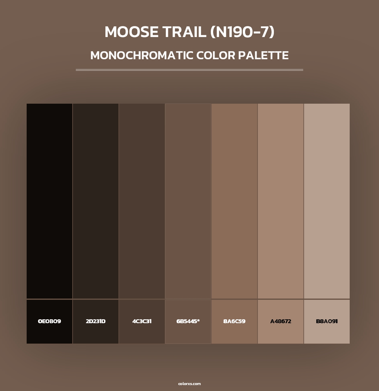 Moose Trail (N190-7) - Monochromatic Color Palette