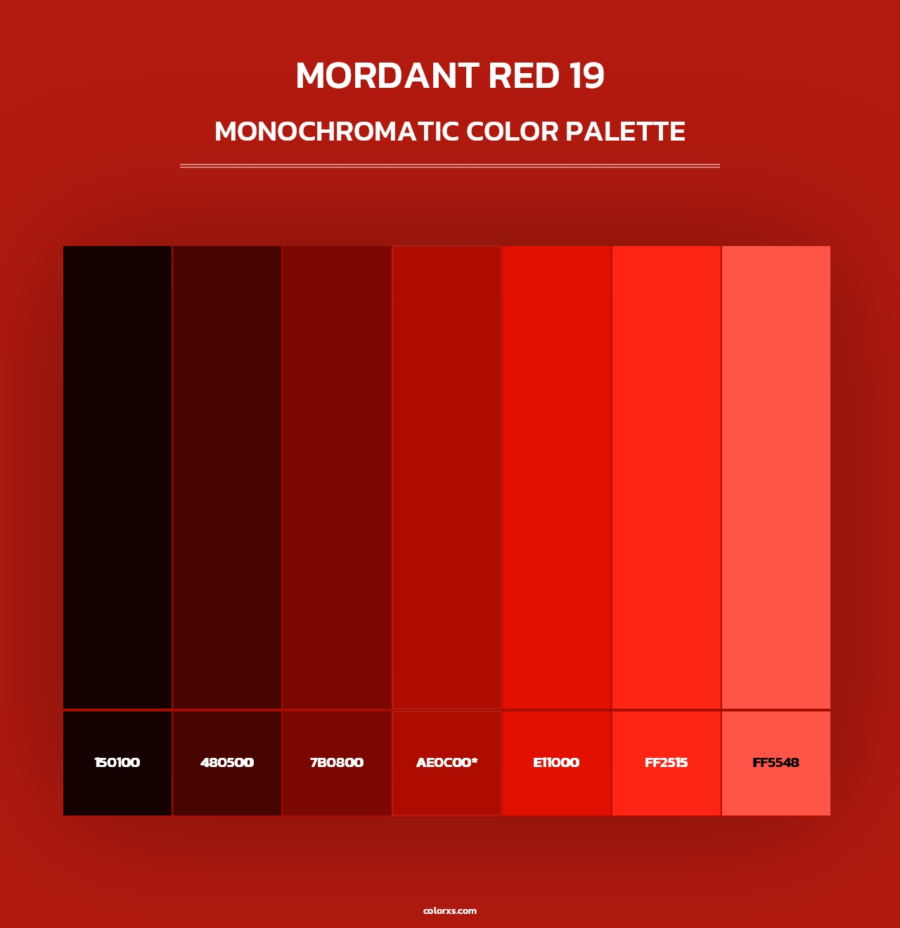 Mordant red 19 - Monochromatic Color Palette