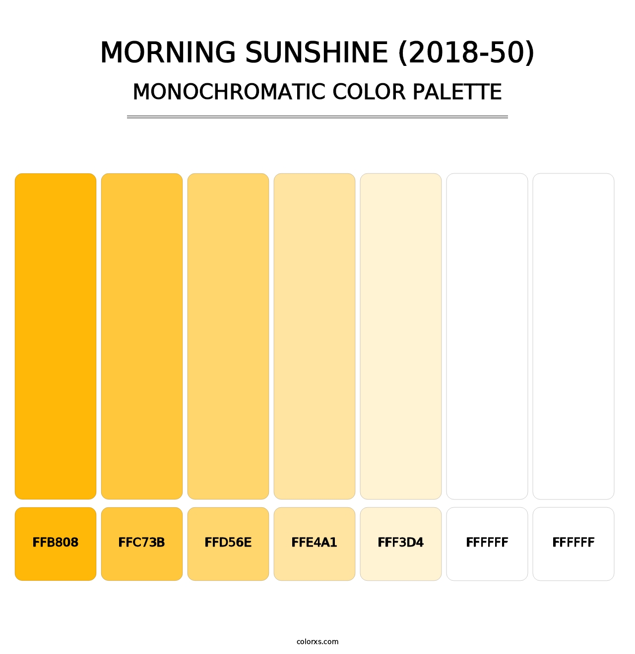 Morning Sunshine (2018-50) - Monochromatic Color Palette