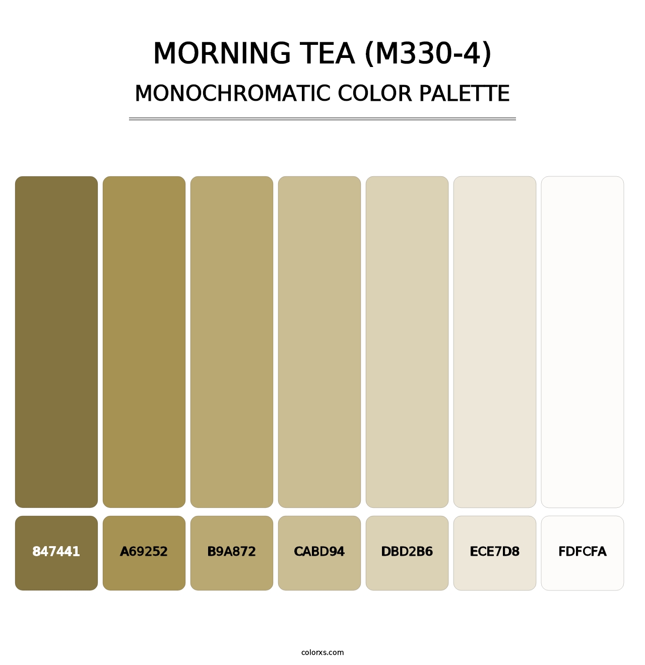 Morning Tea (M330-4) - Monochromatic Color Palette