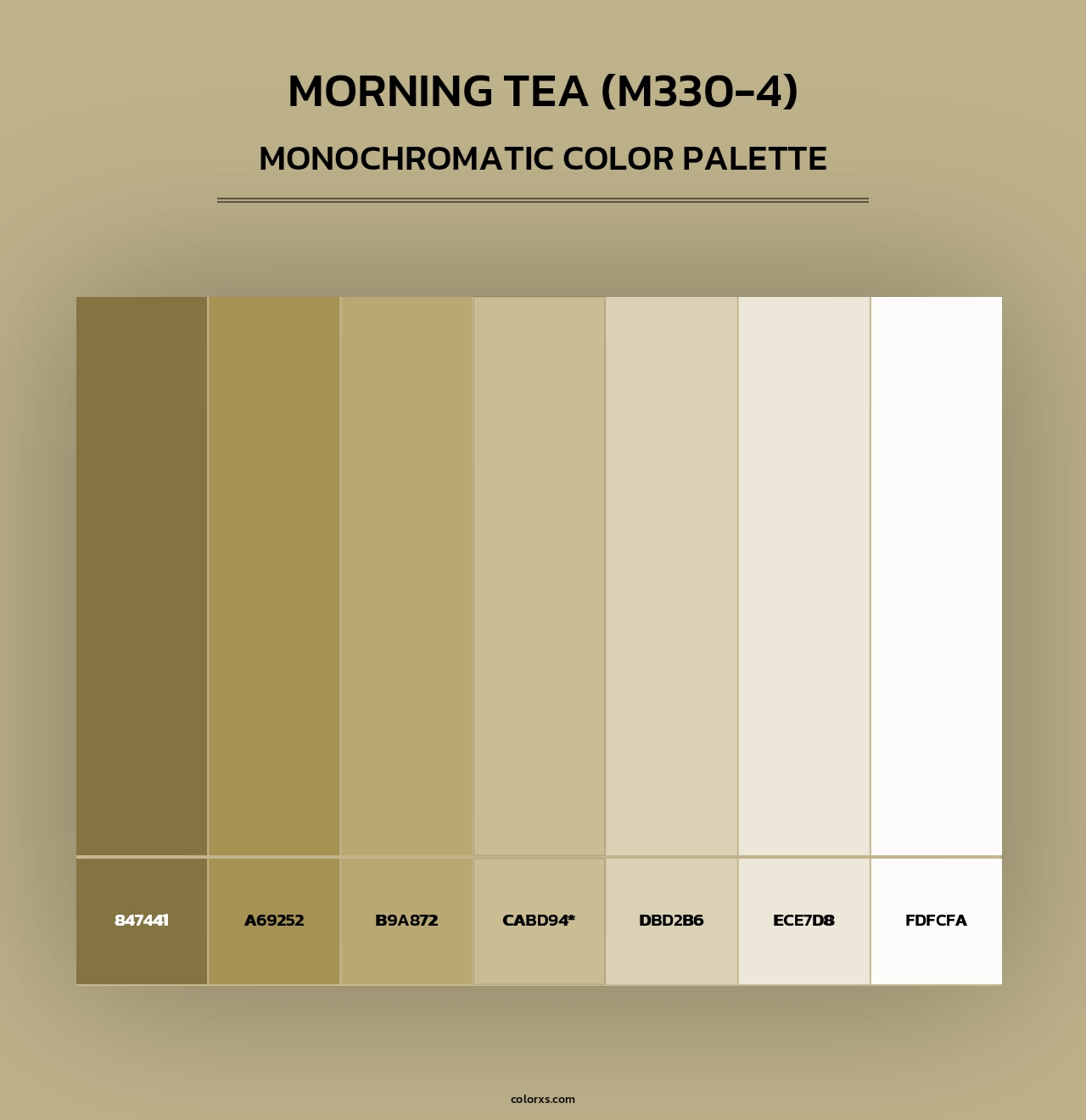 Morning Tea (M330-4) - Monochromatic Color Palette