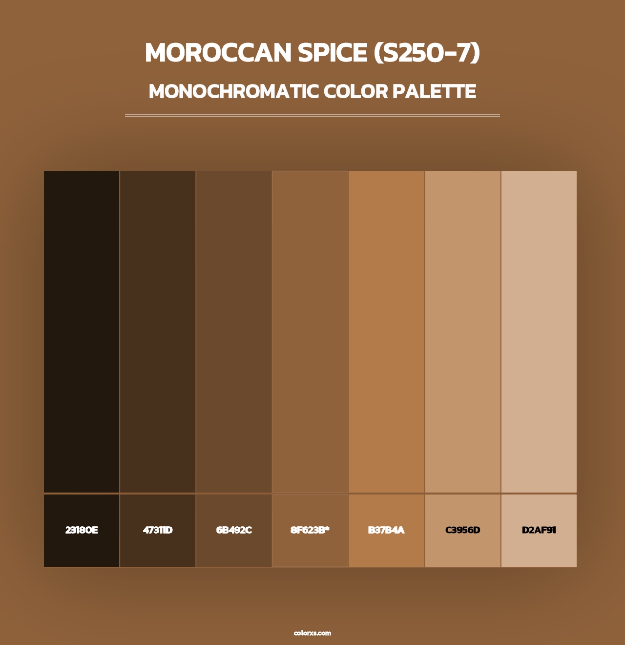 Moroccan Spice (S250-7) - Monochromatic Color Palette