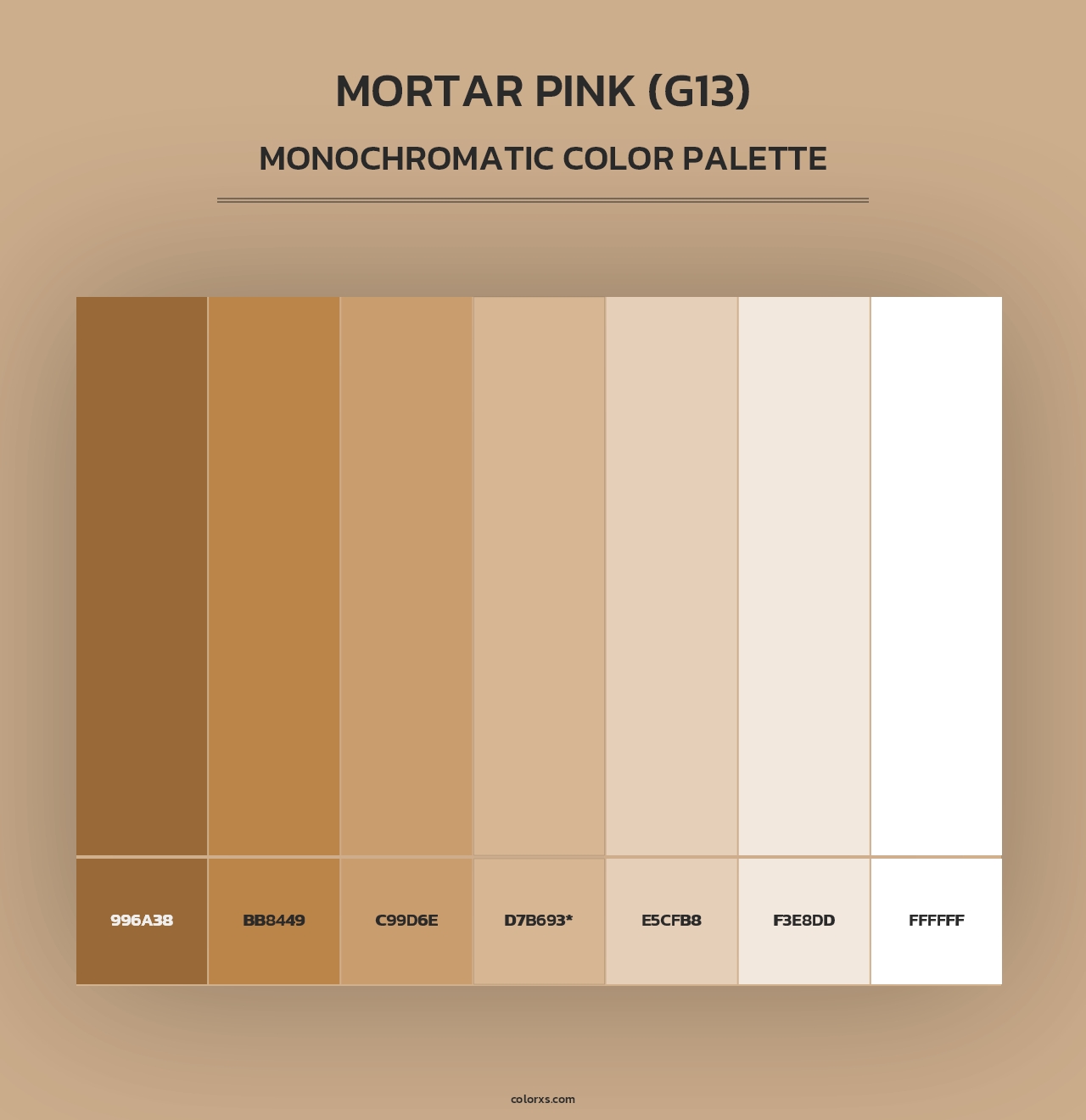 Mortar Pink (G13) - Monochromatic Color Palette
