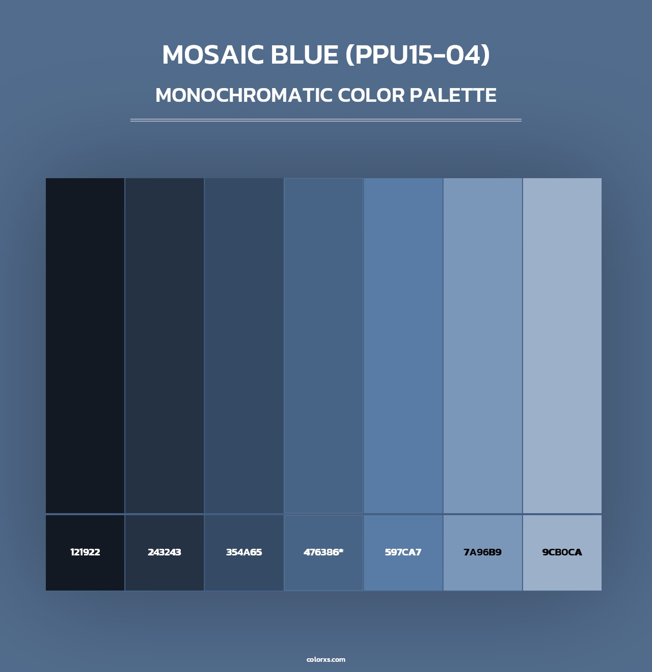 Mosaic Blue (PPU15-04) - Monochromatic Color Palette