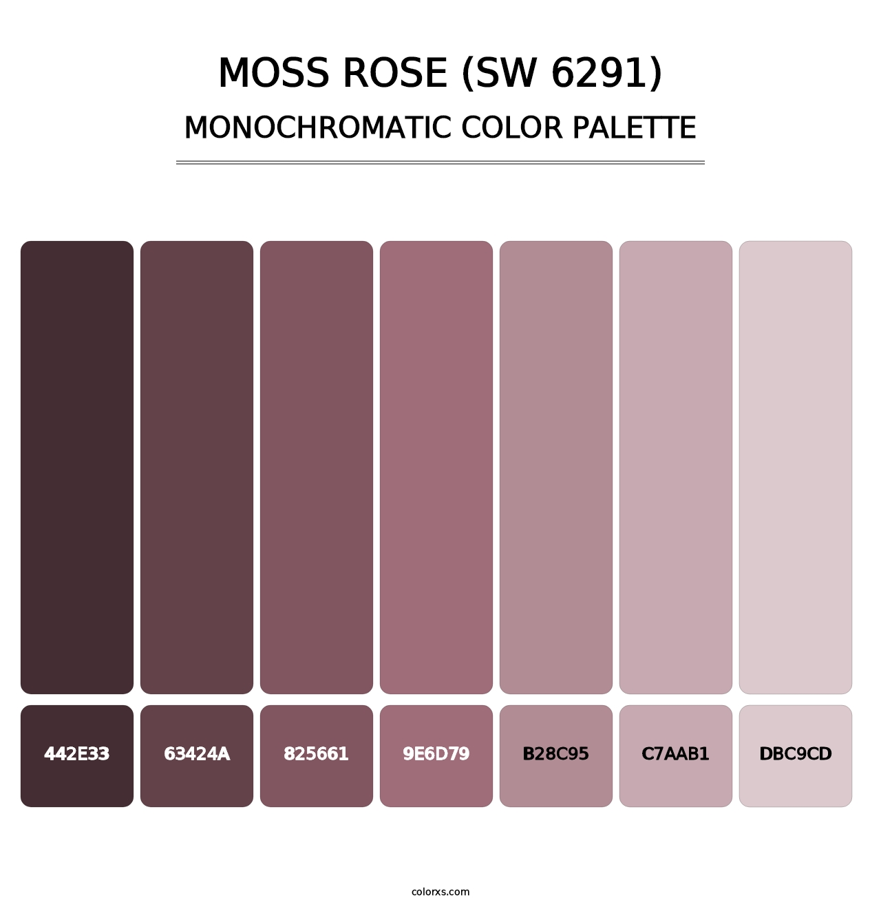 Moss Rose (SW 6291) - Monochromatic Color Palette