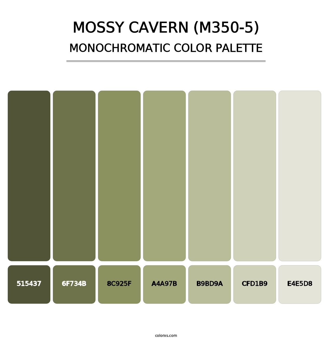 Mossy Cavern (M350-5) - Monochromatic Color Palette