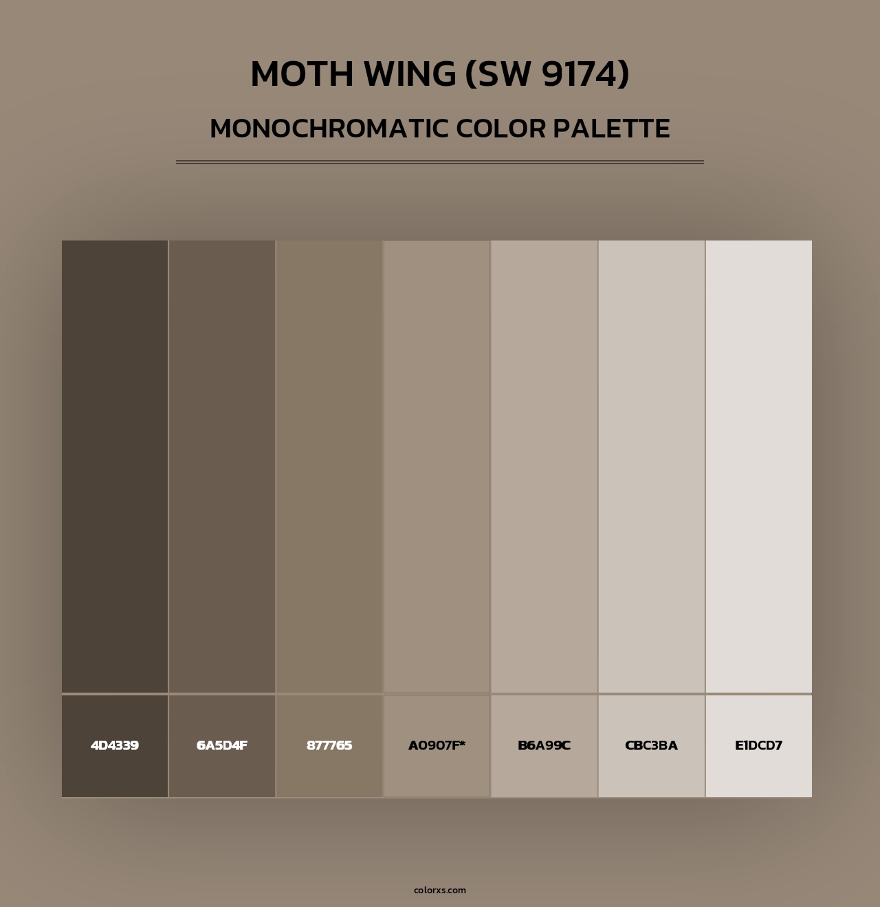 Moth Wing (SW 9174) - Monochromatic Color Palette