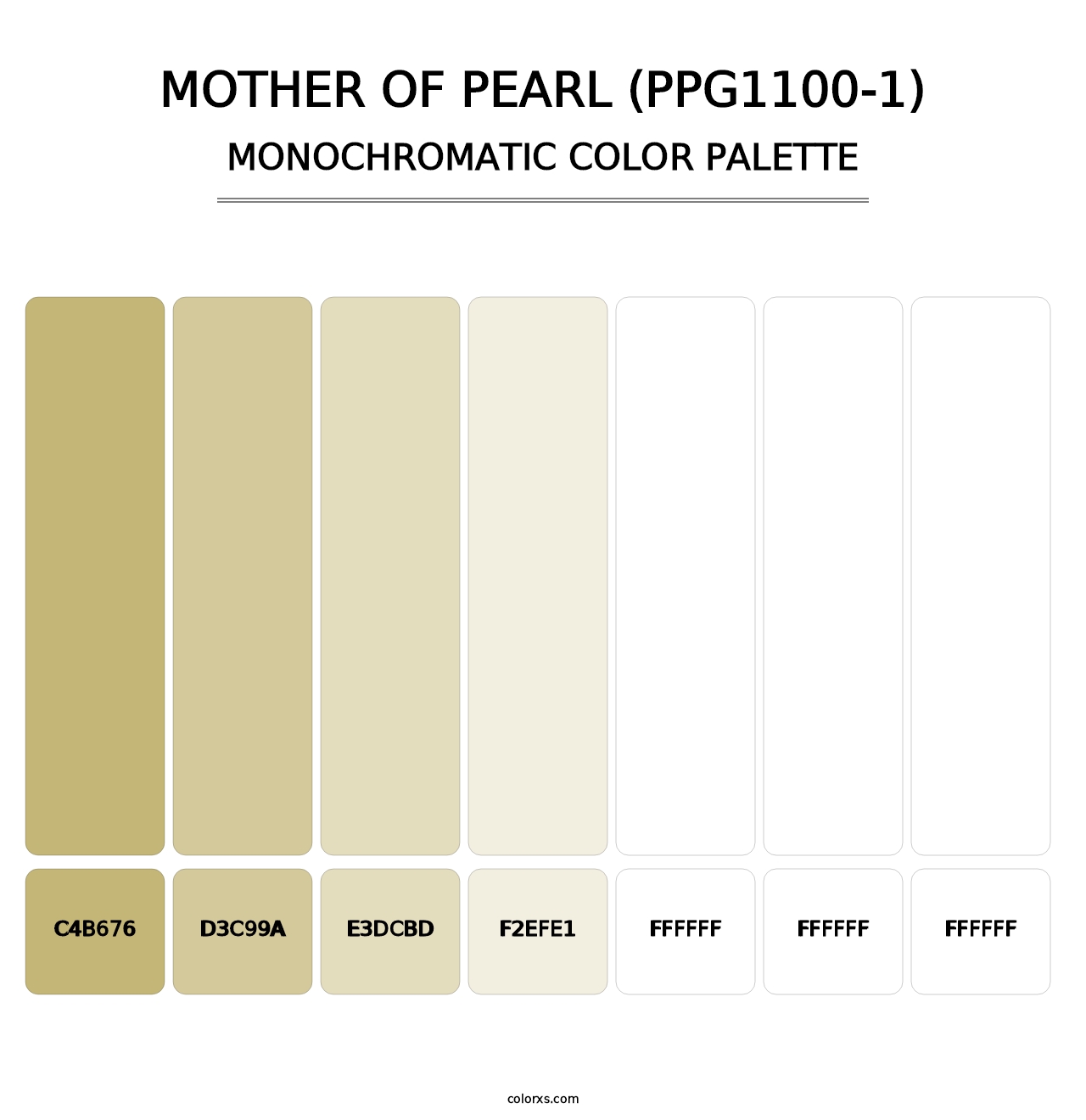 Mother Of Pearl (PPG1100-1) - Monochromatic Color Palette