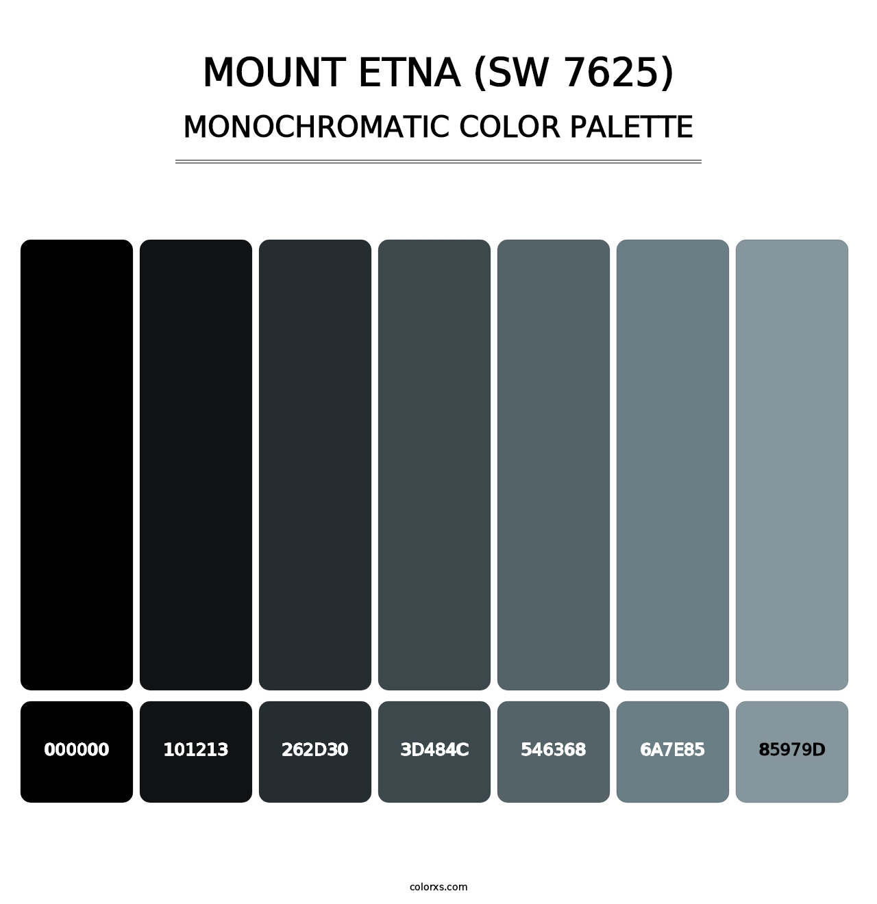 Mount Etna (SW 7625) - Monochromatic Color Palette
