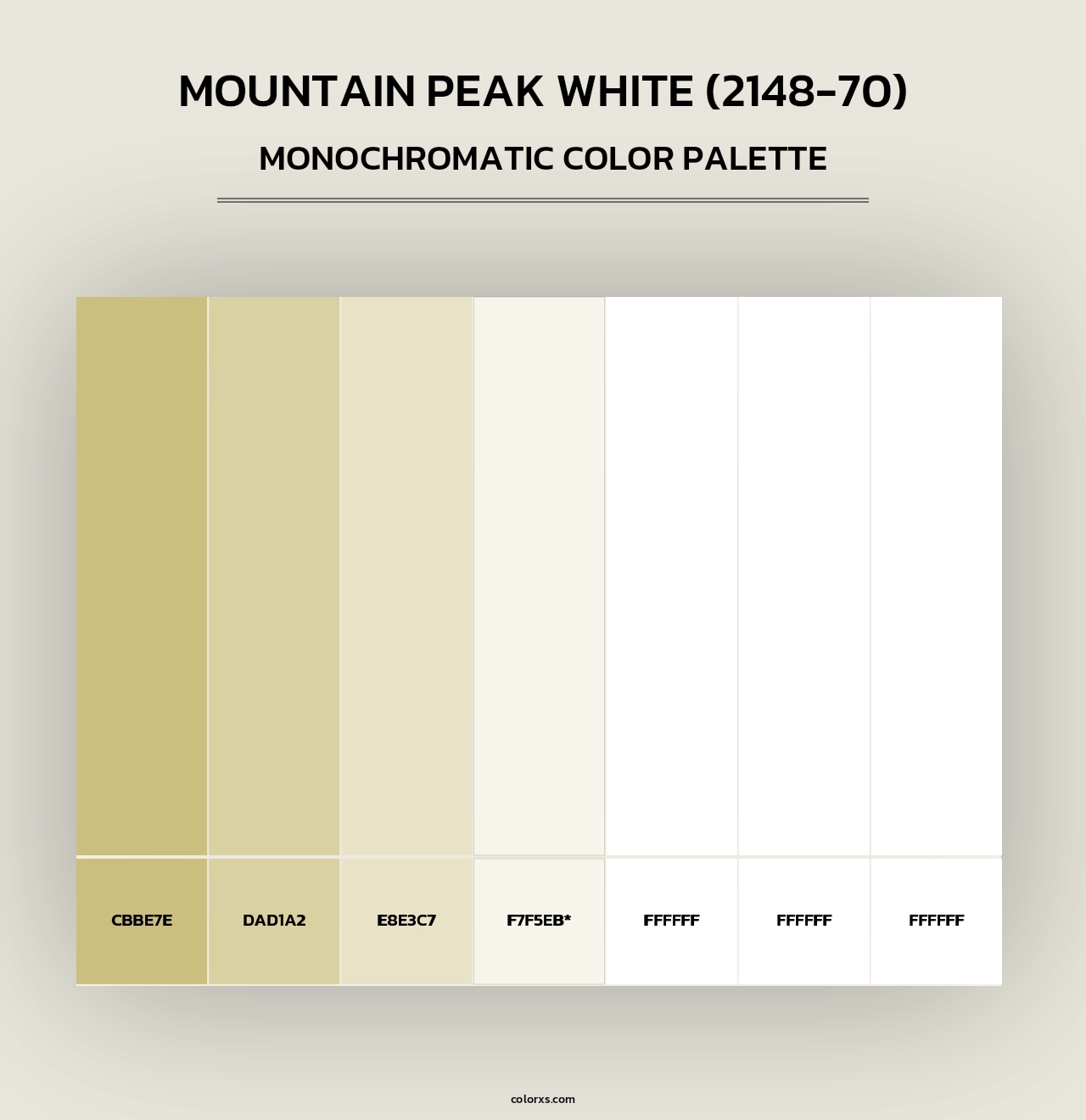 Mountain Peak White (2148-70) - Monochromatic Color Palette