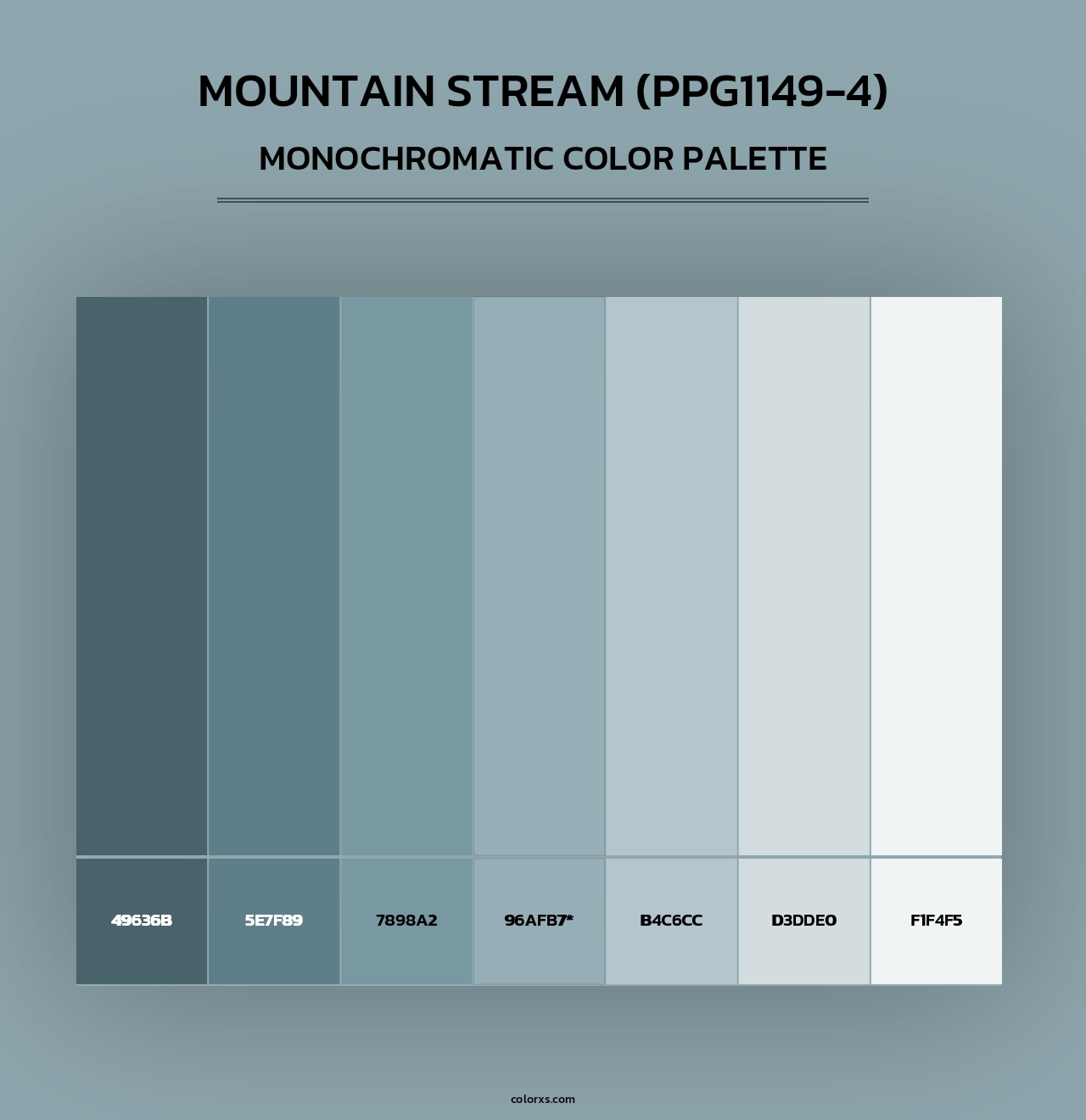 Mountain Stream (PPG1149-4) - Monochromatic Color Palette