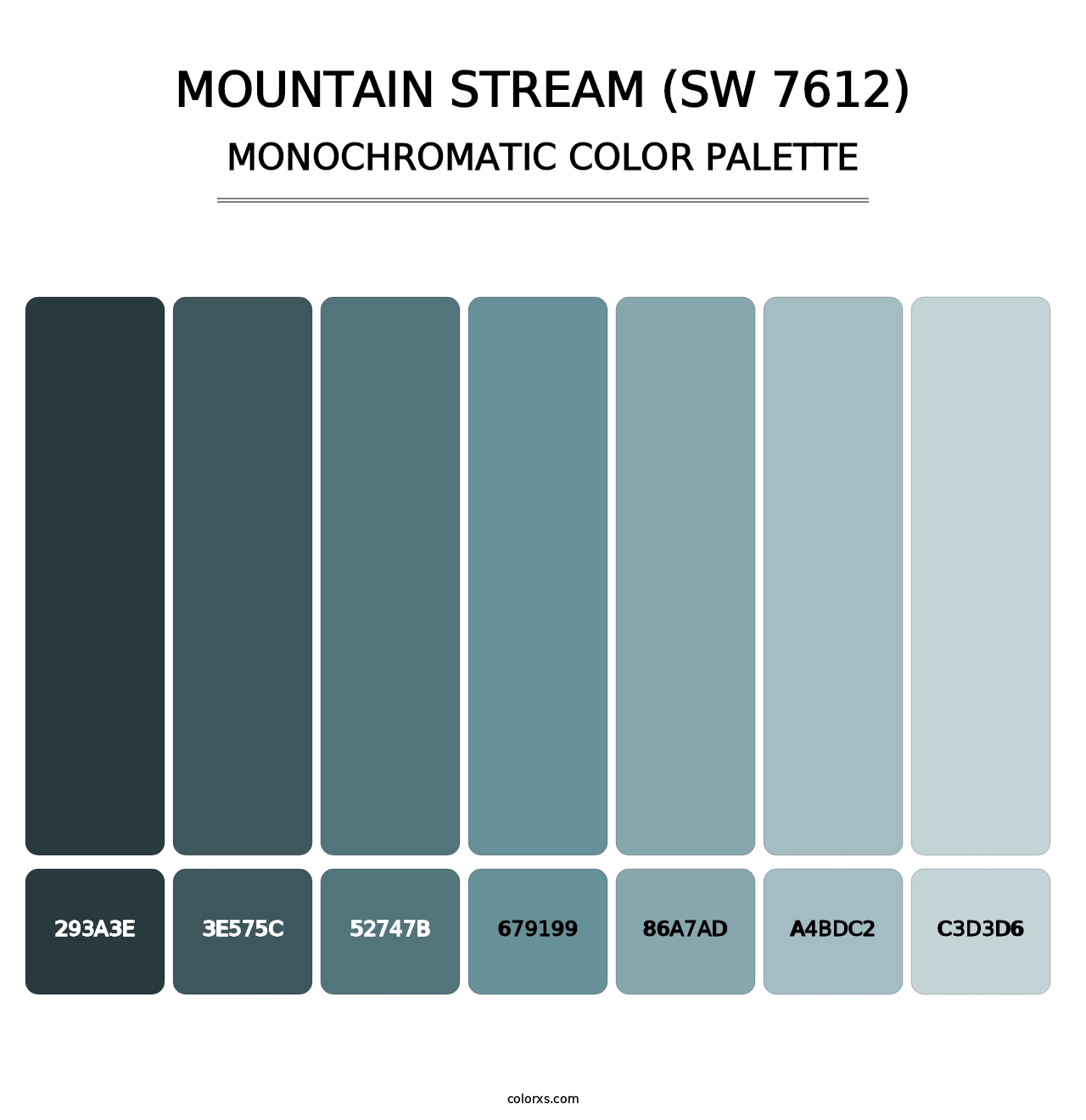 Mountain Stream (SW 7612) - Monochromatic Color Palette