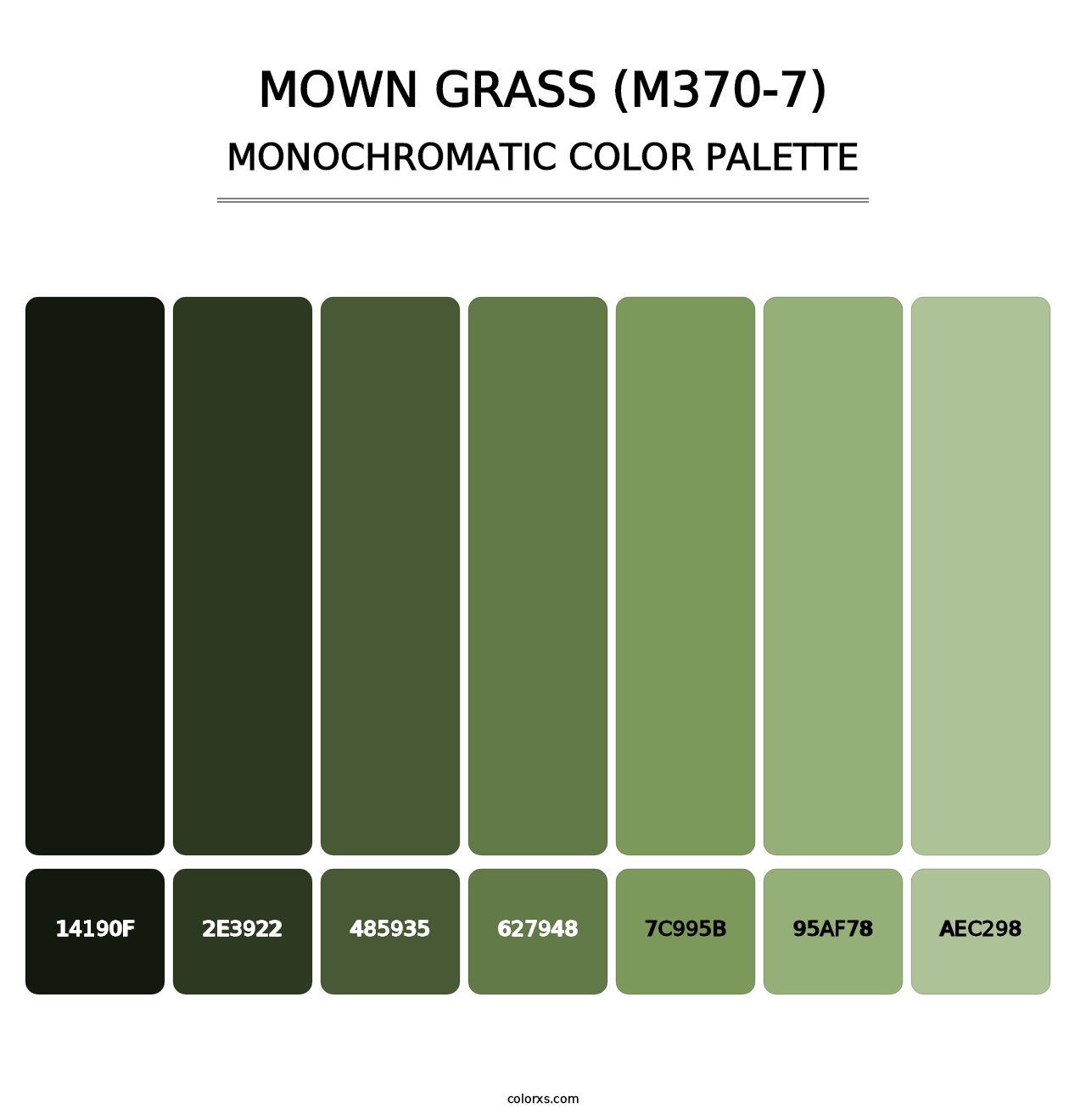 Mown Grass (M370-7) - Monochromatic Color Palette