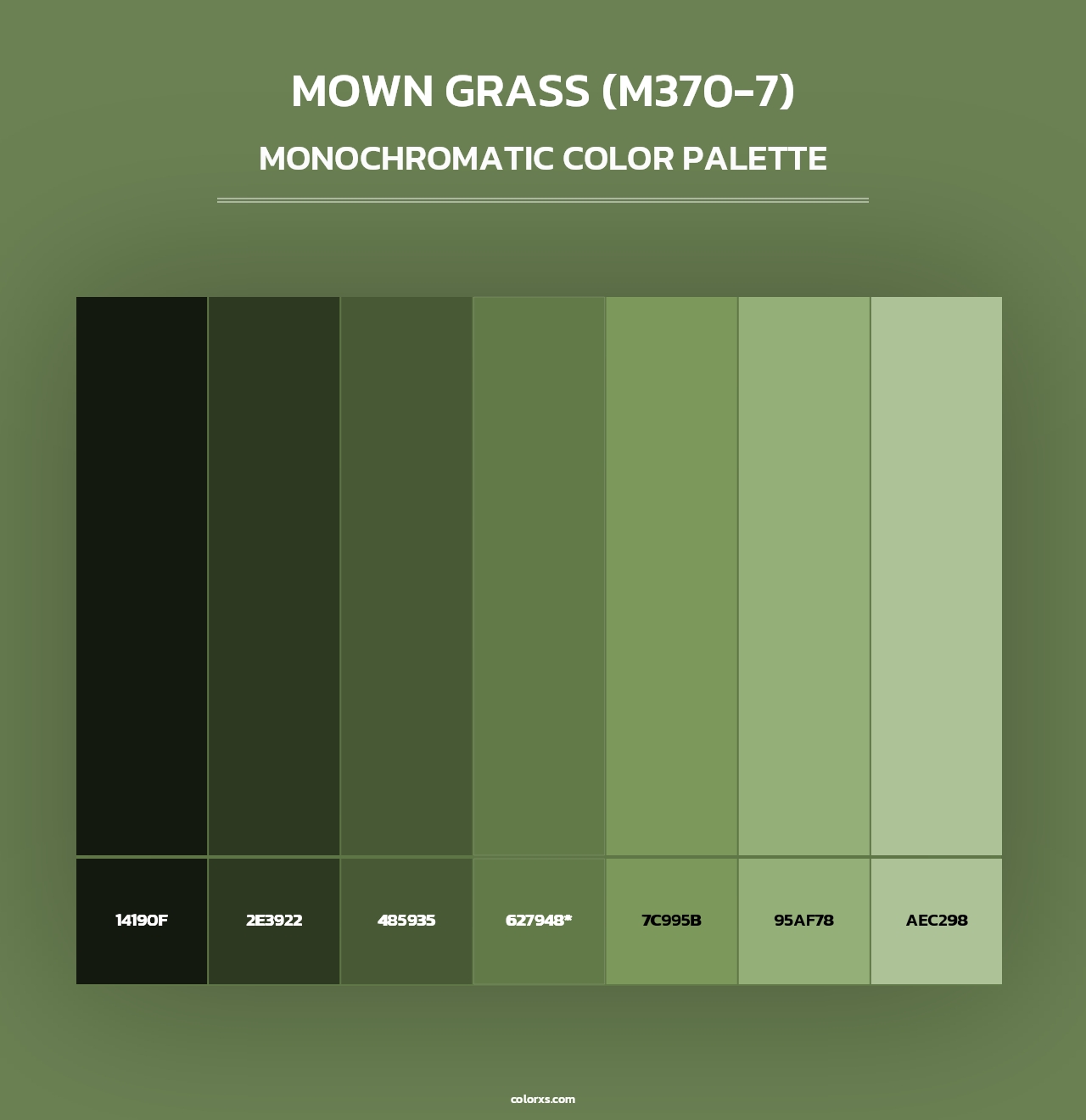 Mown Grass (M370-7) - Monochromatic Color Palette