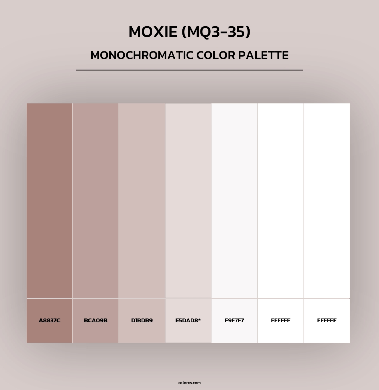 Moxie (MQ3-35) - Monochromatic Color Palette
