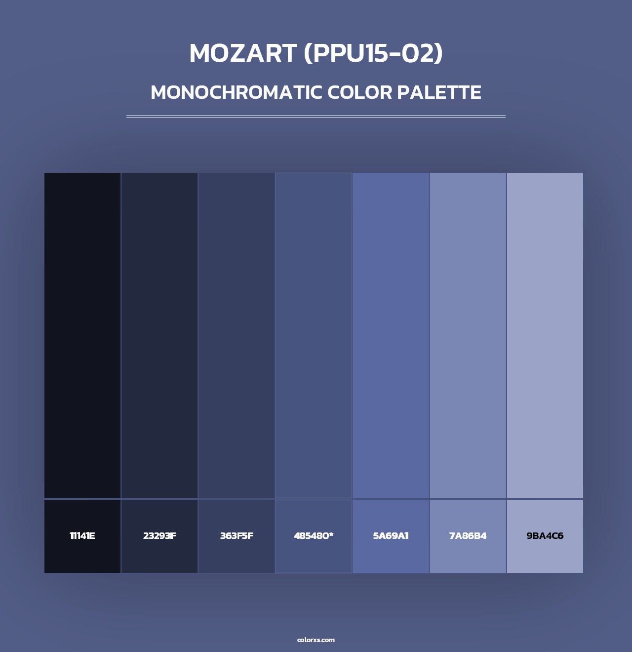Mozart (PPU15-02) - Monochromatic Color Palette
