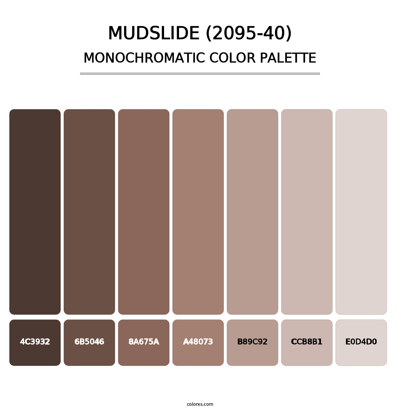 Mudslide (2095-40) - Monochromatic Color Palette