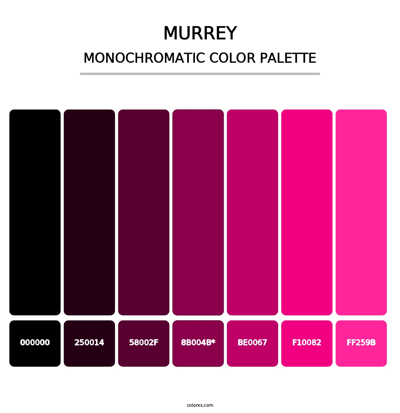 Murrey - Monochromatic Color Palette
