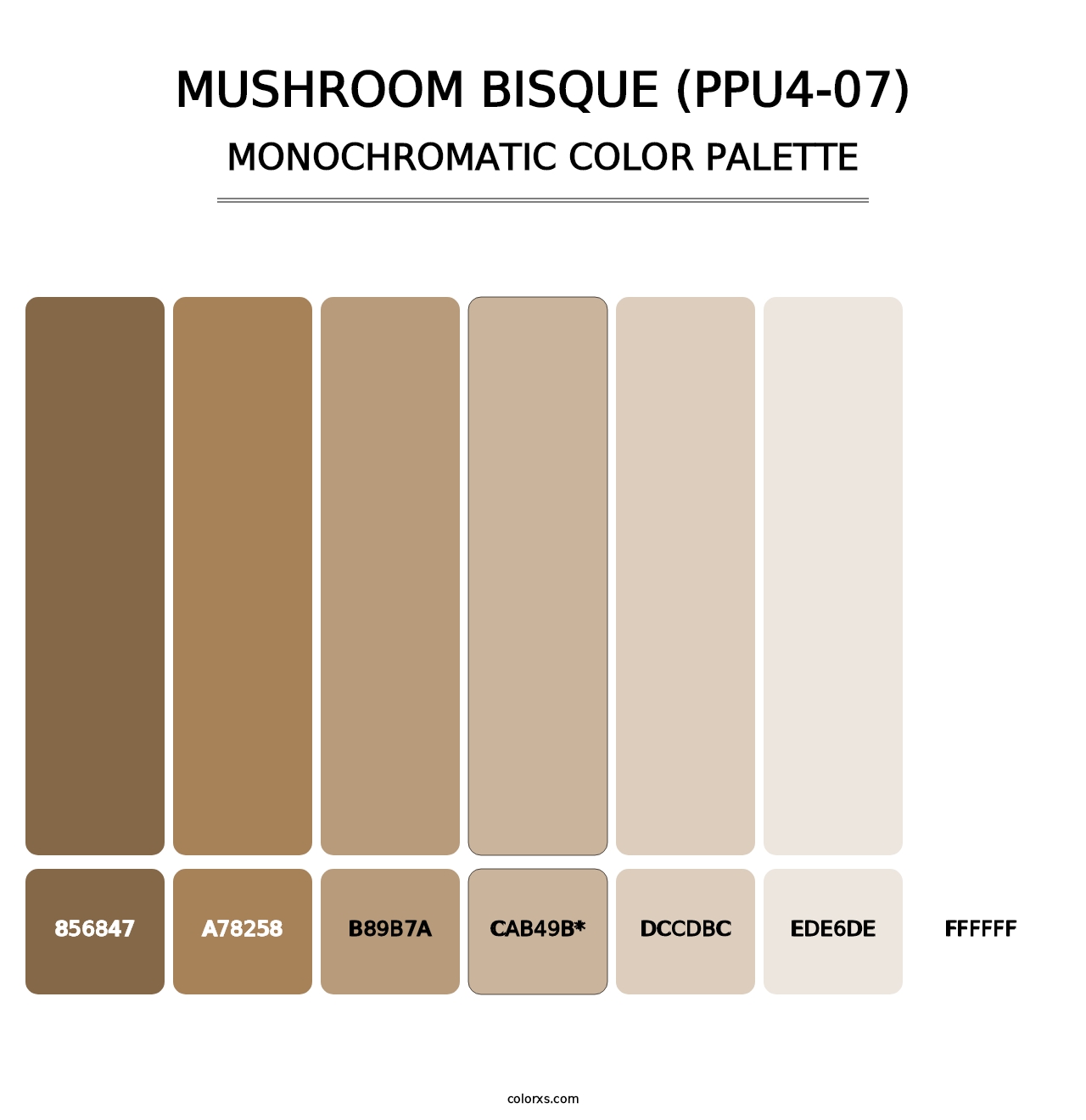 Mushroom Bisque (PPU4-07) - Monochromatic Color Palette