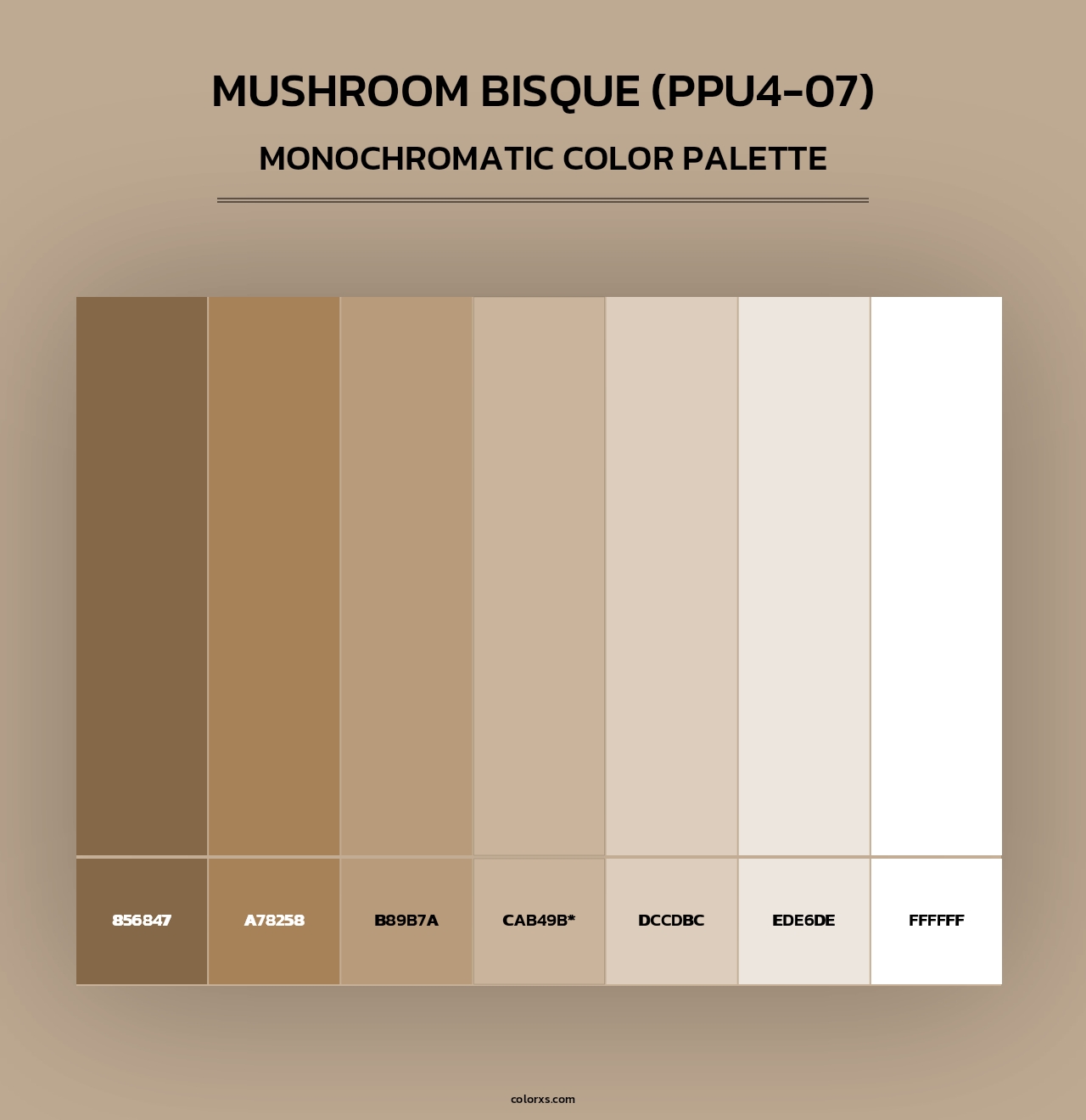 Mushroom Bisque (PPU4-07) - Monochromatic Color Palette
