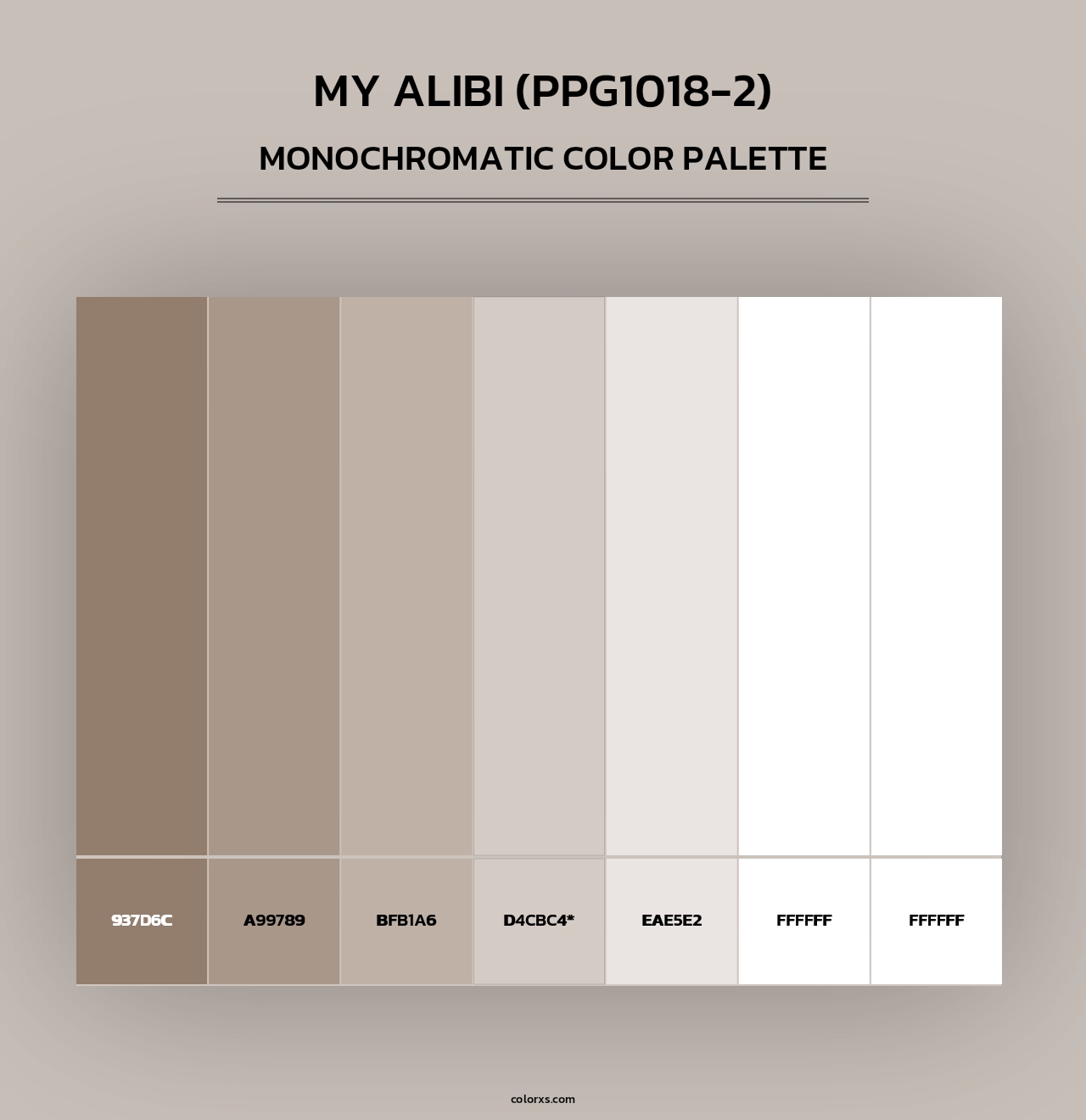 My Alibi (PPG1018-2) - Monochromatic Color Palette