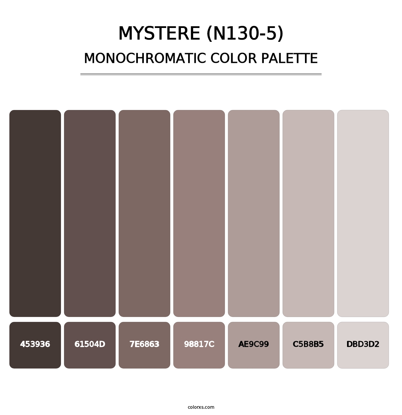 Mystere (N130-5) - Monochromatic Color Palette