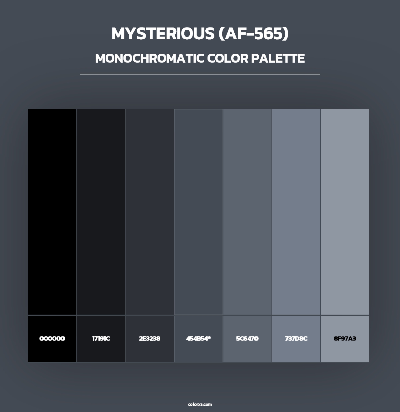 Mysterious (AF-565) - Monochromatic Color Palette